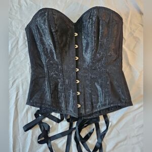 Black Brocade Corset By Corset Story